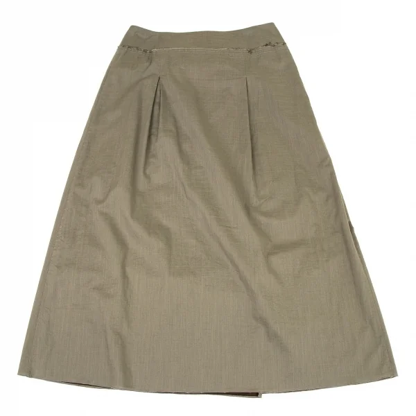 ギャルリーヴィーGALERIE VIE コットンウエスト断ち切りラップスカート カーキ1 K-105701_013