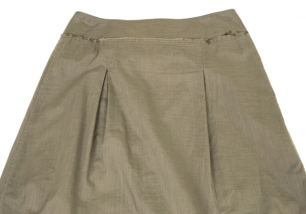 ギャルリーヴィーGALERIE VIE コットンウエスト断ち切りラップスカート カーキ1 K-105701_014