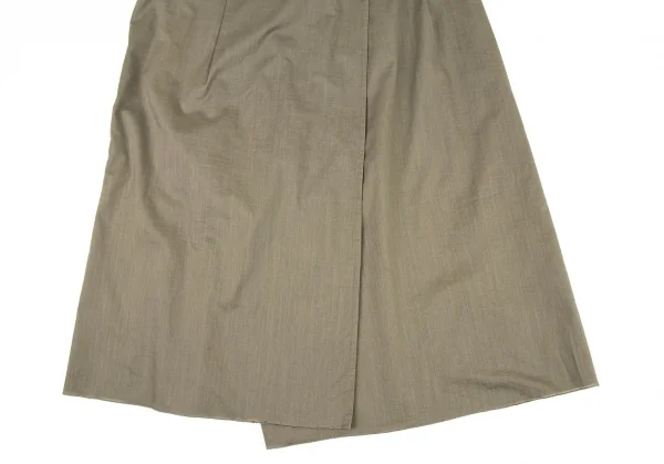 ギャルリーヴィーGALERIE VIE コットンウエスト断ち切りラップスカート カーキ1 K-105701_009