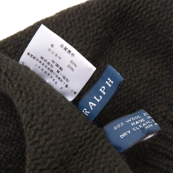 ラルフローレンRalph Lauren ウールカシミヤニットベレー 深緑 K-105712_008