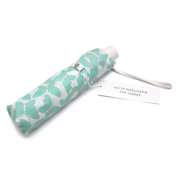 新品!ケイタマルヤマKEITA MARUYAMA×クリニークCLINIQUE 晴雨兼用折りたたみ傘 ミントグリーン K-105713_001