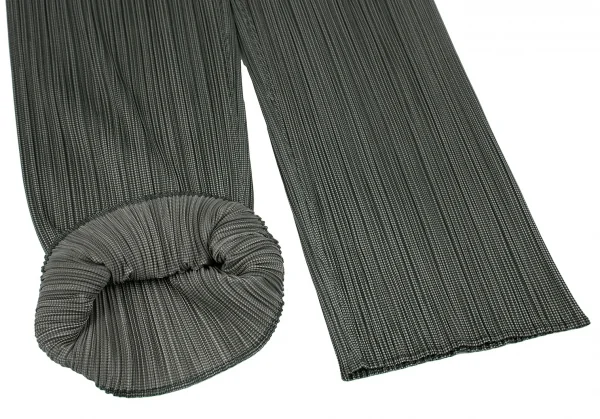 プリーツプリーズPLEATS PLEASE プリーツパピートゥースプリントパンツ 緑3 K-105756_005