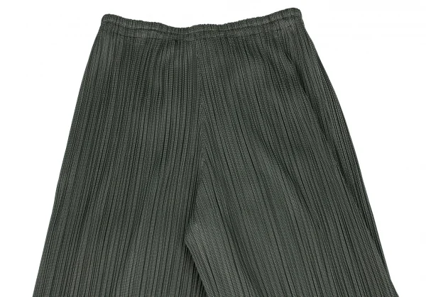 プリーツプリーズPLEATS PLEASE プリーツパピートゥースプリントパンツ 緑3 K-105756_007
