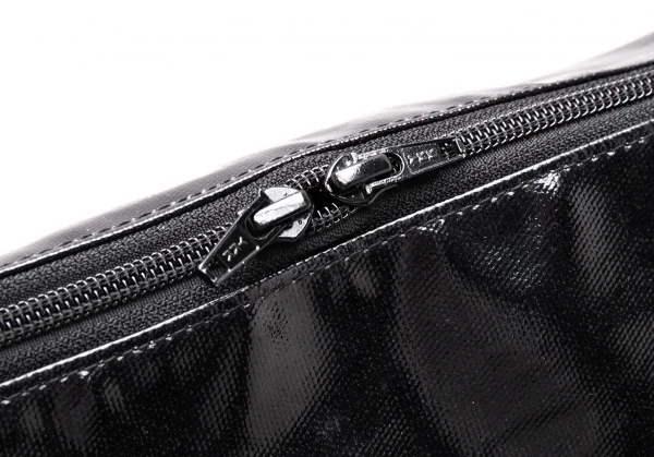 ヨウジヤマモト ノアールYohji Yamamoto NOIR コーティングキャンバスボストンバッグ 黒 K-105764_012