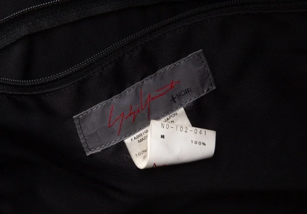 ヨウジヤマモト ノアールYohji Yamamoto NOIR コーティングキャンバスボストンバッグ 黒 K-105764_017
