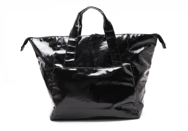 ヨウジヤマモト ノアールYohji Yamamoto NOIR コーティングキャンバスボストンバッグ 黒 K-105764_005