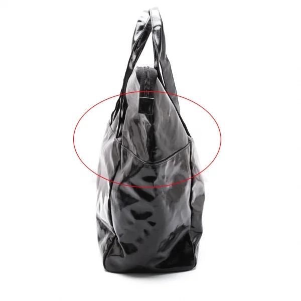 ヨウジヤマモト ノアールYohji Yamamoto NOIR コーティングキャンバスボストンバッグ 黒 K-105764_006