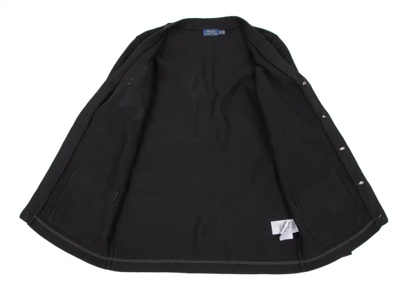 ポロラルフローレンPOLO RALPH LAUREN コットンワッペンレタードニットカーディガン 黒XS K-105771_012