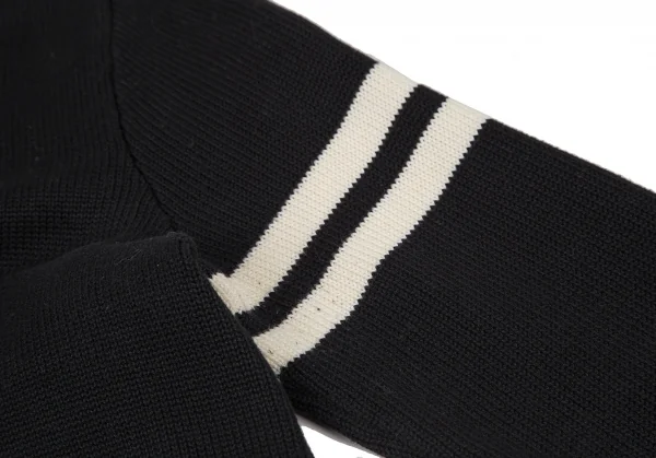 ポロラルフローレンPOLO RALPH LAUREN コットンワッペンレタードニットカーディガン 黒XS K-105771_008
