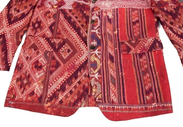 コムデギャルソン オムプリュスCOMME des GARCONS HOMME PLUS エスニックプリントテーラードジャケット 赤他M K-105781_009