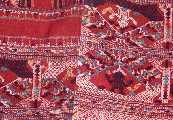 コムデギャルソン オムプリュスCOMME des GARCONS HOMME PLUS エスニックプリントテーラードジャケット 赤他M K-105781_013