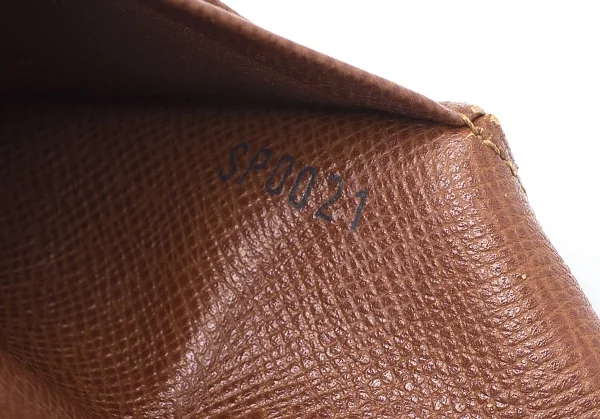 ルイヴィトンLouis Vuitton モノグラム三つ折りウォレット 財布 茶F K-105833_012