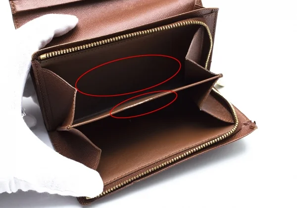 ルイヴィトンLouis Vuitton モノグラム三つ折りウォレット 財布 茶F K-105833_007