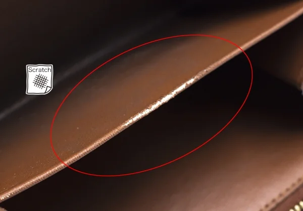 ルイヴィトンLouis Vuitton モノグラム三つ折りウォレット 財布 茶F K-105833_008