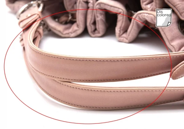 シャネルCHANEL ココマークキルティングレザー切替ハンドバッグ F ピンク K-105834_010