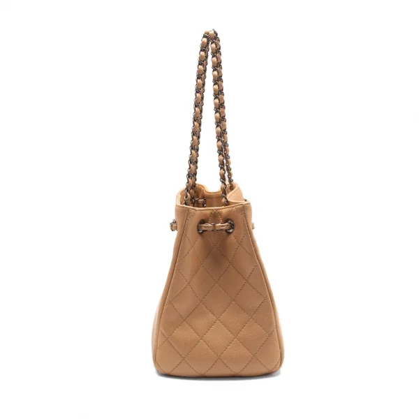 シャネルCHANEL キャビアスキンチェーンバッグ F ベージュ K-105835_003