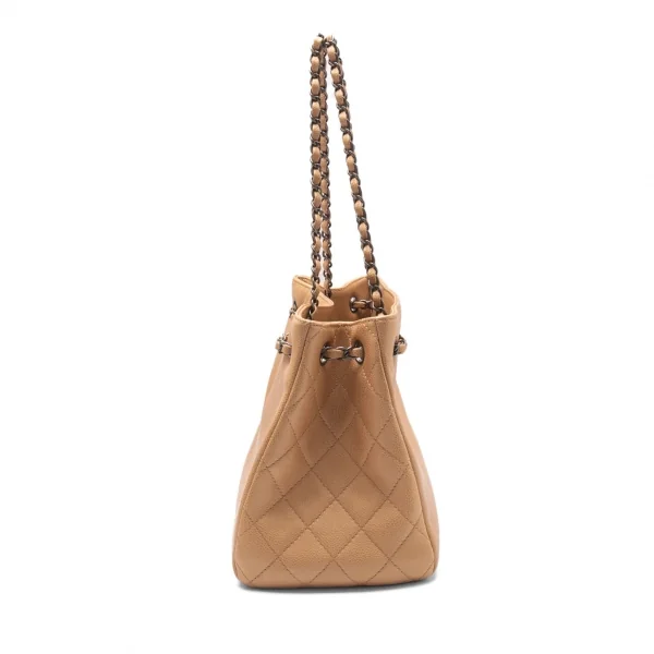 シャネルCHANEL キャビアスキンチェーンバッグ F ベージュ K-105835_005