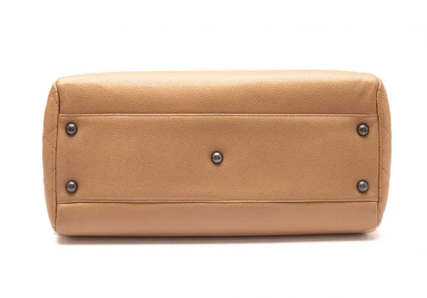 シャネルCHANEL キャビアスキンチェーンバッグ F ベージュ K-105835_006