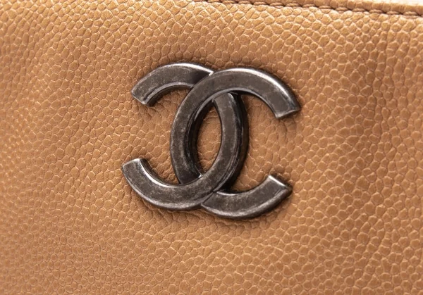 シャネルCHANEL キャビアスキンチェーンバッグ F ベージュ K-105835_007