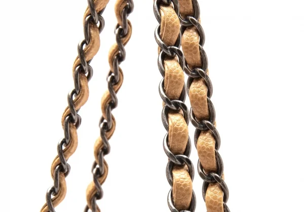 シャネルCHANEL キャビアスキンチェーンバッグ F ベージュ K-105835_008