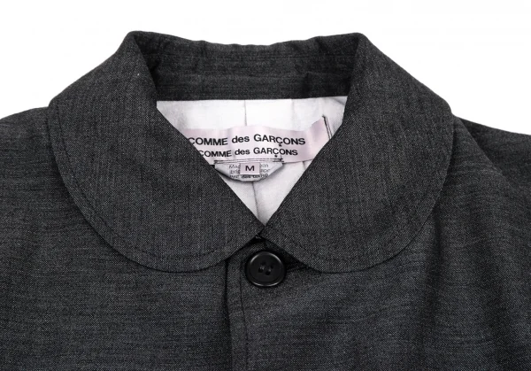 コムコム コムデギャルソンCOMME des GARCONSフラップポケットステッチラウンドカラージャケット グレーM K-105848_003