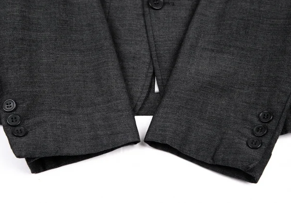 コムコム コムデギャルソンCOMME des GARCONSフラップポケットステッチラウンドカラージャケット グレーM K-105848_006