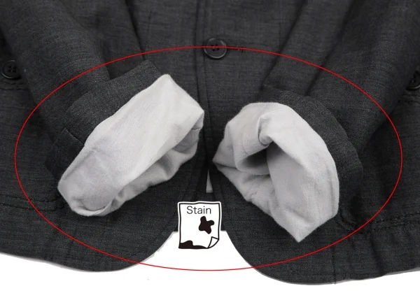 コムコム コムデギャルソンCOMME des GARCONSフラップポケットステッチラウンドカラージャケット グレーM K-105848_007