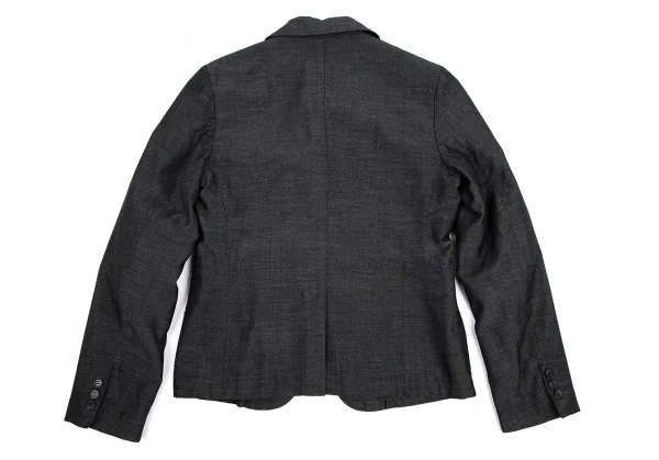 コムコム コムデギャルソンCOMME des GARCONSフラップポケットステッチラウンドカラージャケット グレーM K-105848_011