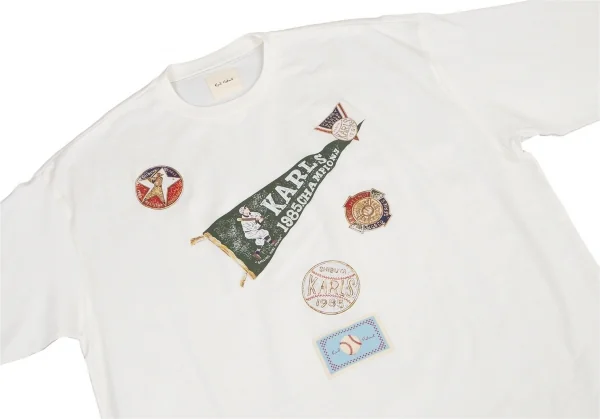カールヘルムKarl Helmut ペナントプリントコットンTシャツ オフL位 K-105864_002