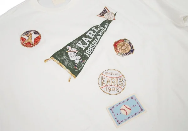 カールヘルムKarl Helmut ペナントプリントコットンTシャツ オフL位 K-105864_004