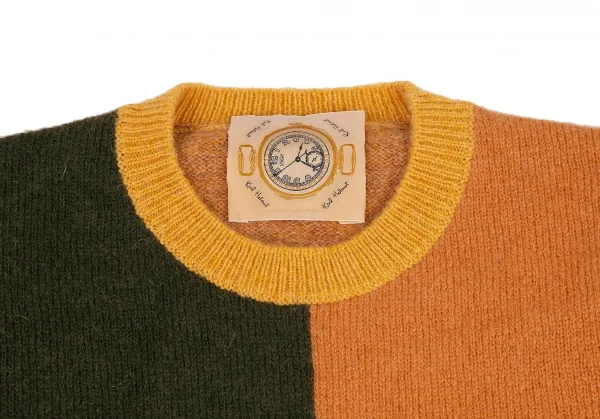 カールヘルムKarl Helmut フロントパネルカラー切替イニシャルニットセーター ベージュ茶他M位 K-105882_003
