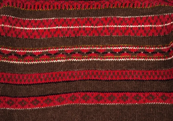 ケンゾーKENZO ボーダータートルネックニット 茶赤M位 K-105887_009