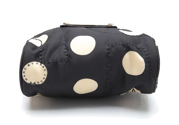 マークバイマークジェイコブスMARC by MARC JACOBS メタルプレートドットミニポーチ 紺オフ K-105915_005