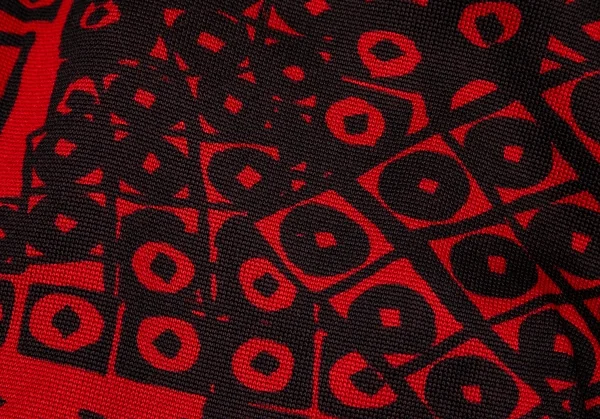 イッセイ ミヤケISSEY MIYAKE ポリコットン総柄バックスカートリブレギンスパンツ 赤9 K-105920_010