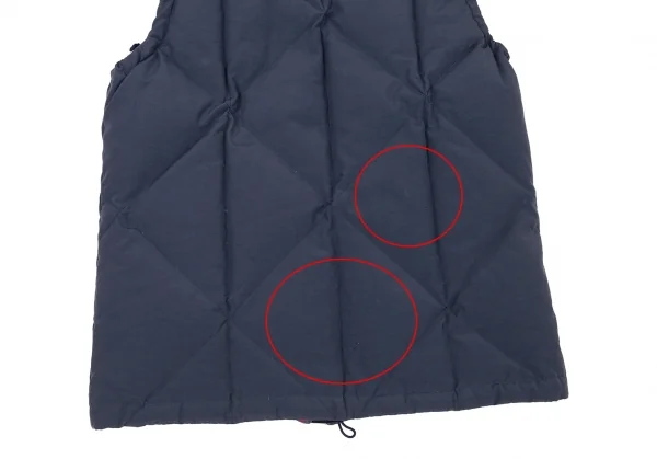 パパスPapas コットンナイロン裏チェックダウンベスト 紺48M K-105945_016