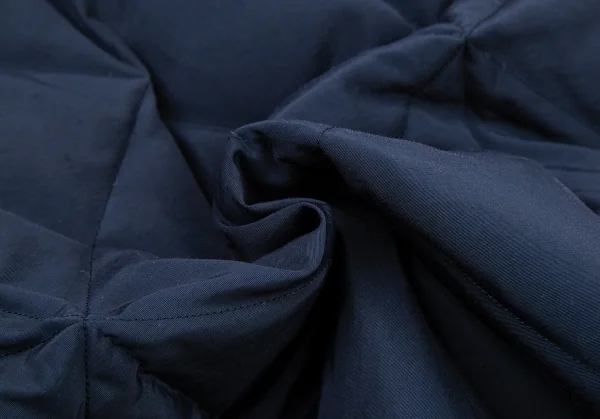 パパスPapas コットンナイロン裏チェックダウンベスト 紺48M K-105945_018