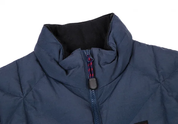パパスPapas コットンナイロン裏チェックダウンベスト 紺48M K-105945_002