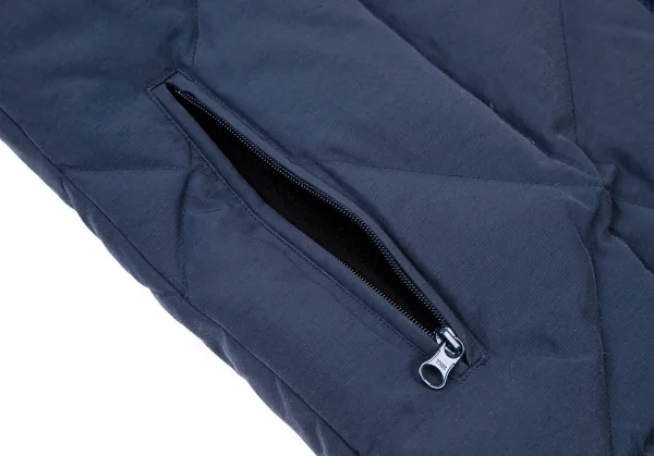 パパスPapas コットンナイロン裏チェックダウンベスト 紺48M K-105945_009
