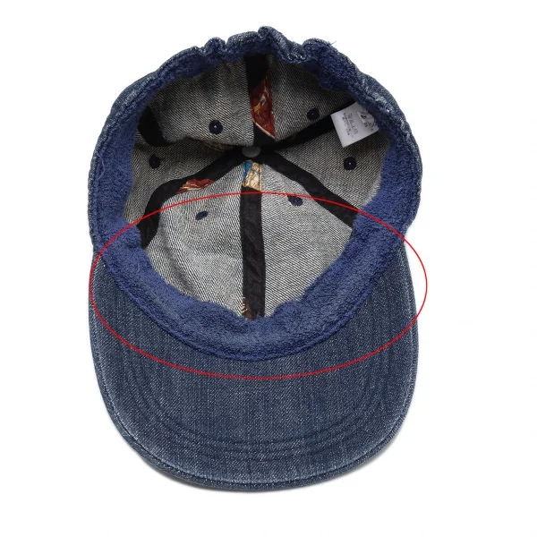パパスPapas コットンロゴデニムベースボールキャップ インディゴL K-105947_010