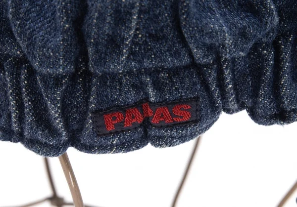 パパスPapas コットンロゴデニムベースボールキャップ インディゴL K-105947_007