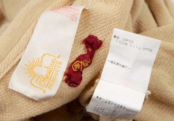 シアタープロダクツTHEATRE PRODUCTS コットン花柄刺繍ポロシャツ ベージュL K-105957_016