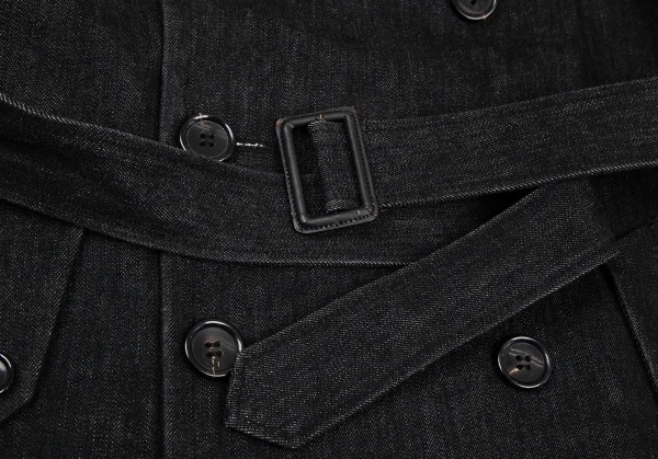 ジュンヤワタナベ コムデギャルソンJUNYA WATANABE COMME des GARCONS コットン別珍切替デニムトレンチコート 黒M位 K-105966_013
