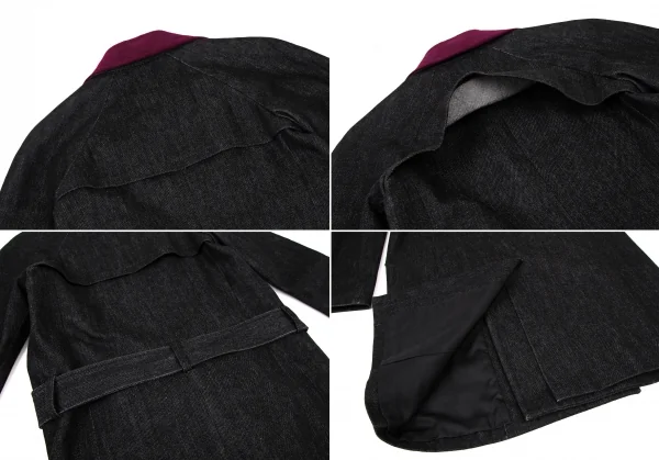 ジュンヤワタナベ コムデギャルソンJUNYA WATANABE COMME des GARCONS コットン別珍切替デニムトレンチコート 黒M位 K-105966_017