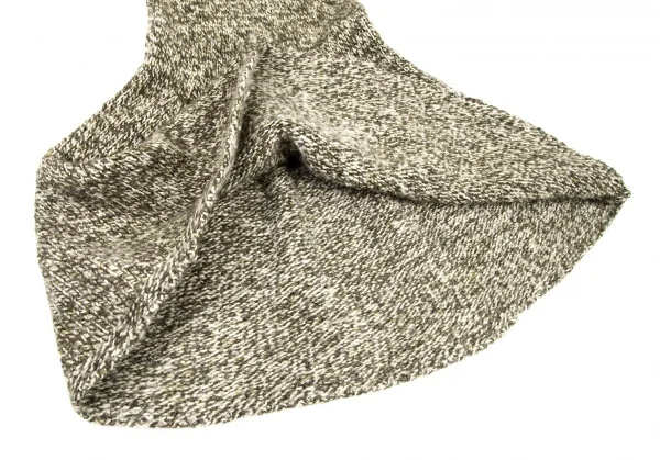 アニエスベーagnes b. ウールナイロンハイネックノースリーブフレアニットワンピース カーキオフ1 K-105969_007