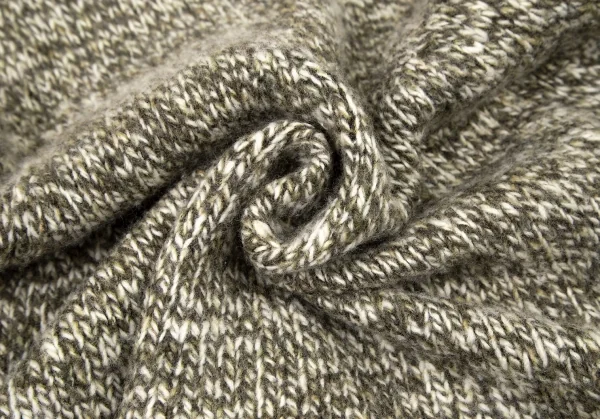 アニエスベーagnes b. ウールナイロンハイネックノースリーブフレアニットワンピース カーキオフ1 K-105969_009