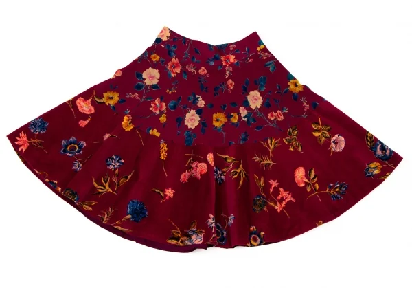 ケンゾーKENZO 花柄ダブルブレストベストセットアップ 赤40・38 K-105974_013