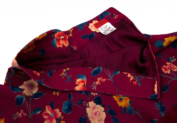 ケンゾーKENZO 花柄ダブルブレストベストセットアップ 赤40・38 K-105974_015