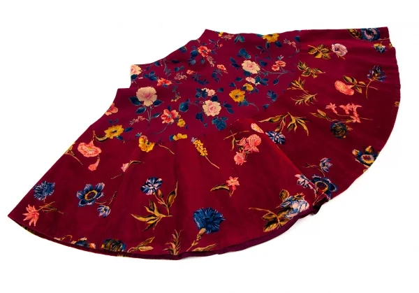 ケンゾーKENZO 花柄ダブルブレストベストセットアップ 赤40・38 K-105974_016