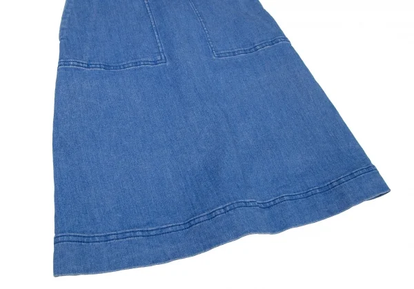 ステラマッカートニーSTELLA McCARTNEY コットンデニムボンテージジャンパースカート 淡インディゴ36 K-105983_006