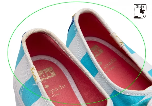 ケイトスペード×ケッズKate Spade×Keds ボーダー厚底スニーカー 水色オフUS6.5(23.5位) K-105989_011